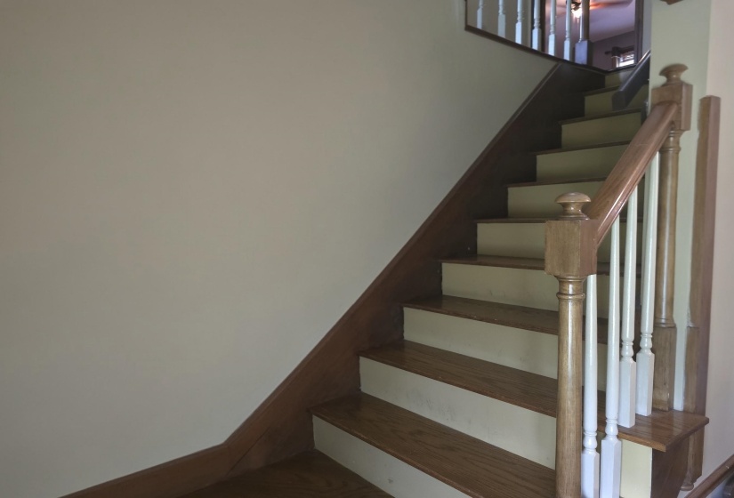 Stairway with baseboards