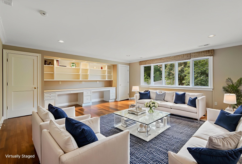 21 FT PLAYROOM UPSTAIRS - With Hardwood and Built-Ins, use this Flexible Space However You Wish!