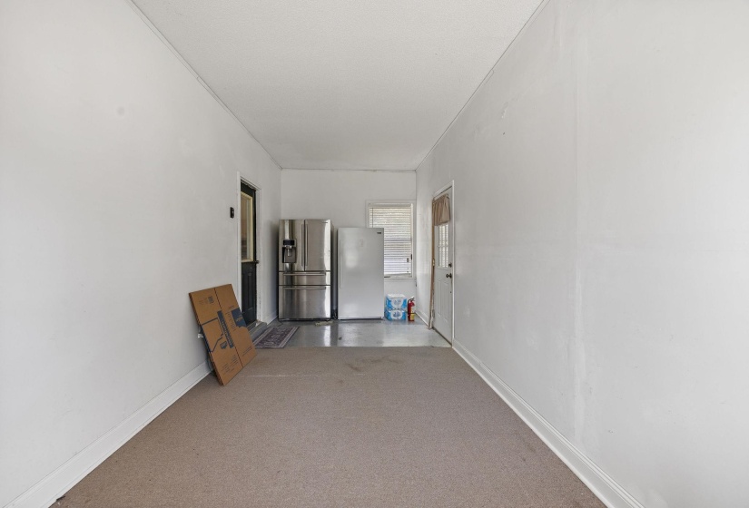 Corridor with baseboards