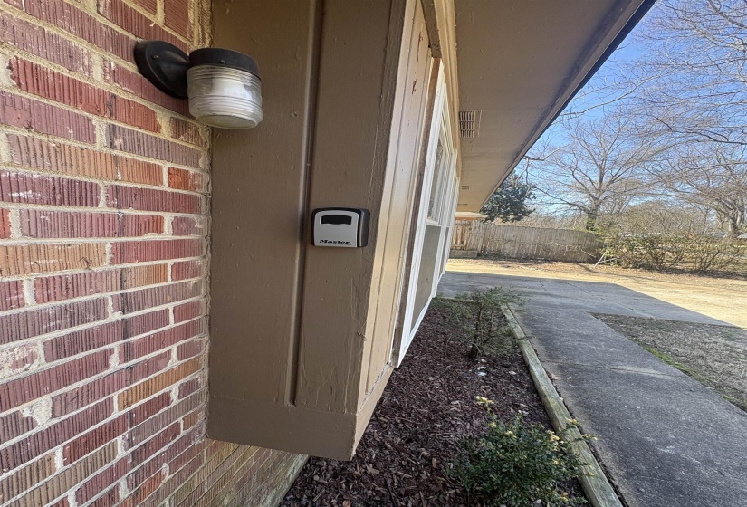 Exterior view of brick siding
