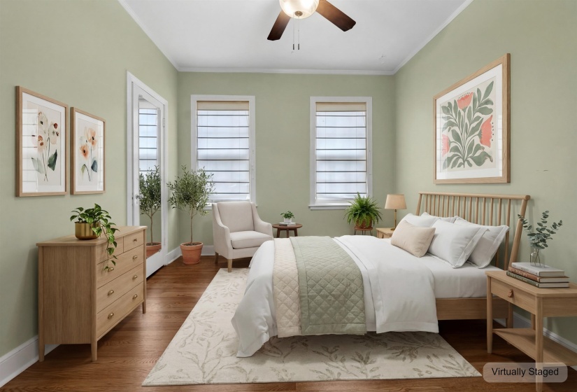 Hardwood flooring throughout