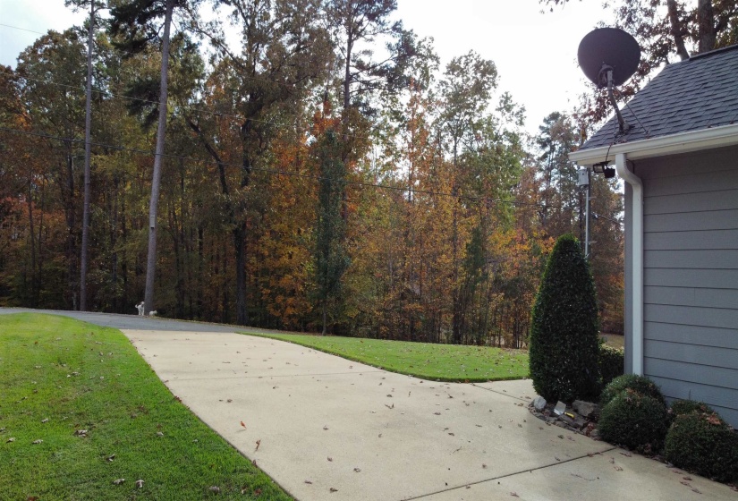 View of concrete driveway