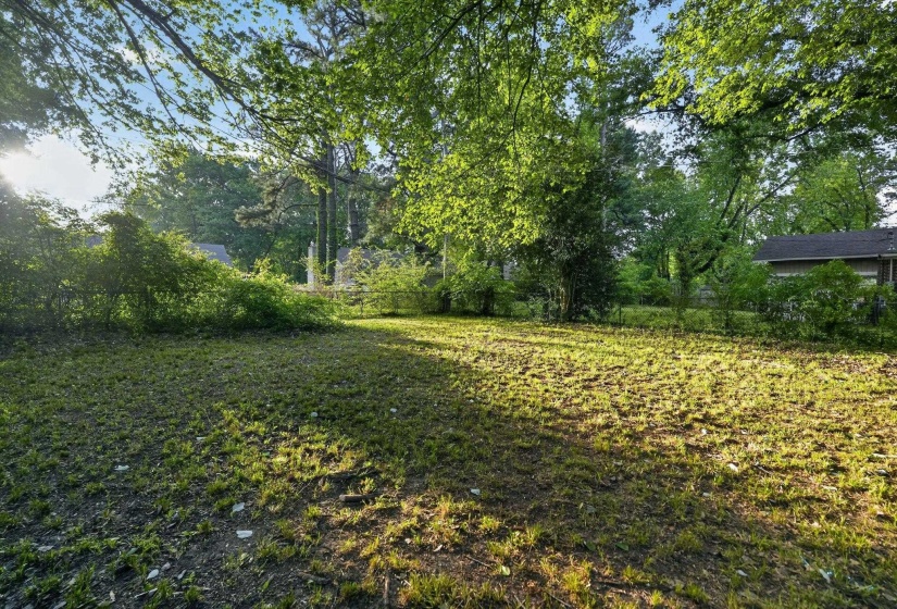 Expansive lot featuring mature trees and a substantial grassy area