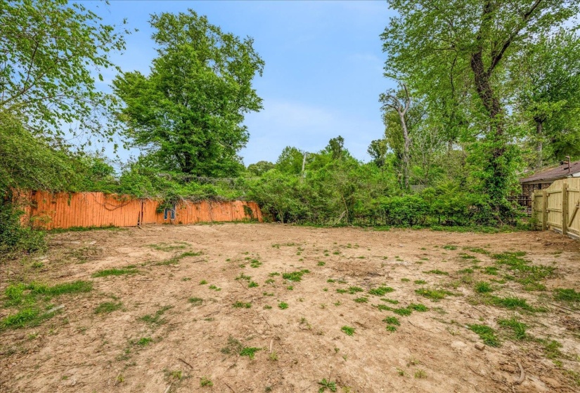 Expansive undeveloped lot with partial fencing