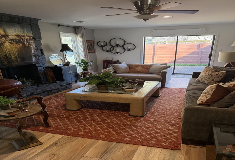 Wood-finish flooring throughout