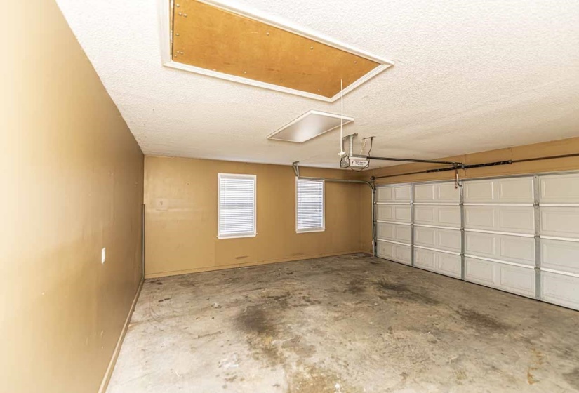 Garage with baseboards