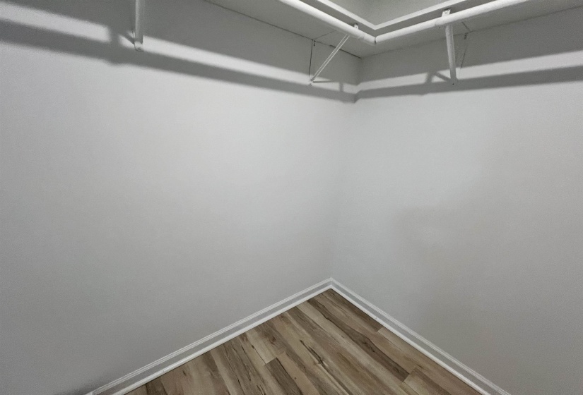 Walk in closet featuring light wood-type flooring