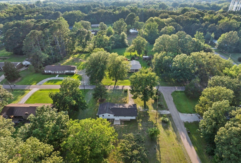 Aerial view of property and surrounding area