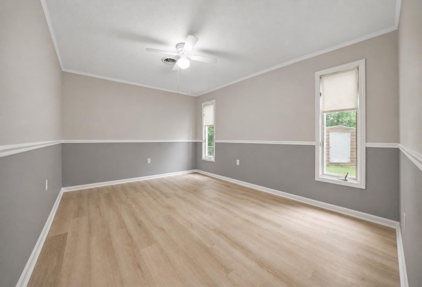 Clean and fresh paint makes a world of difference!  What color scheme would you pick for this room?