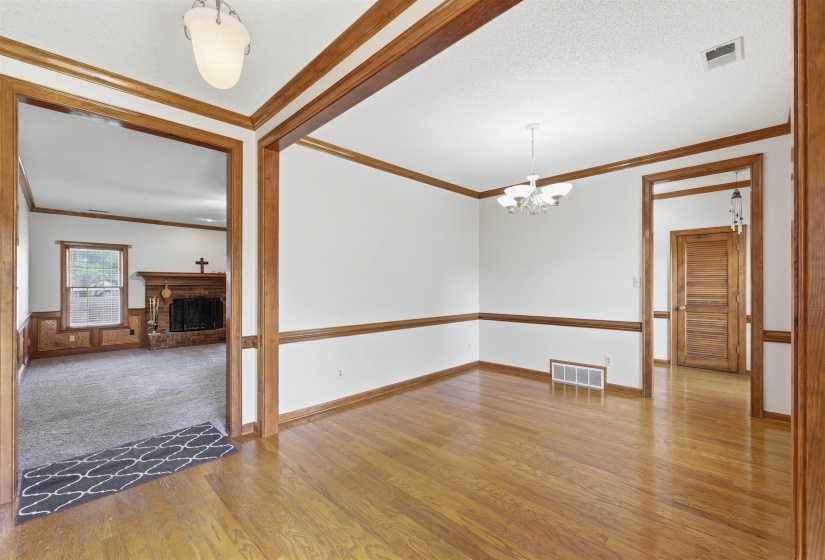 View inside the home from the front door.