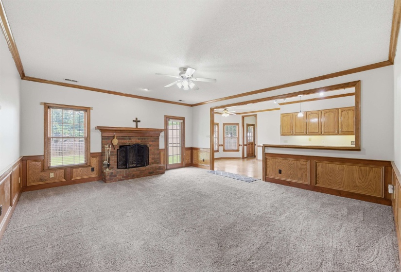 Step into the living room just beyond the entryway.