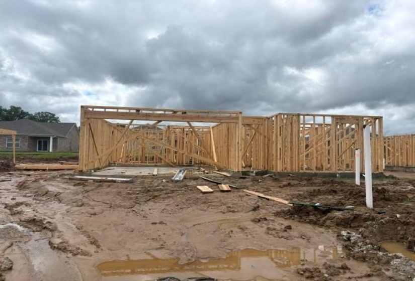 New construction framing in progress