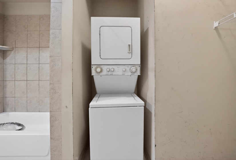 Stackable washer and dryer unit
