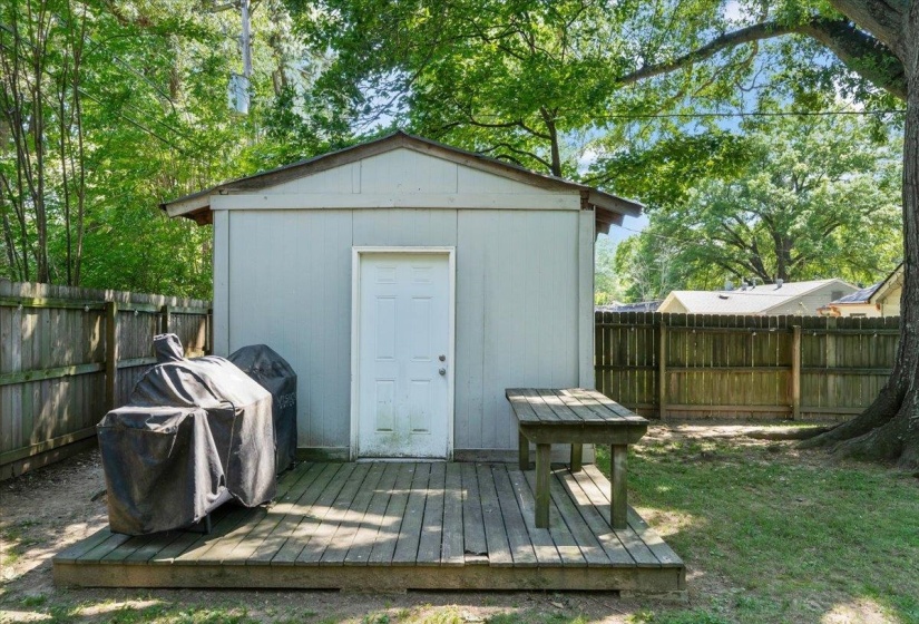 Large shed for storage with electricity.