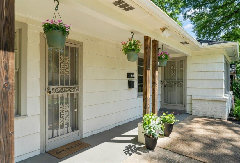 Covered front porch to welcome guests to your home.