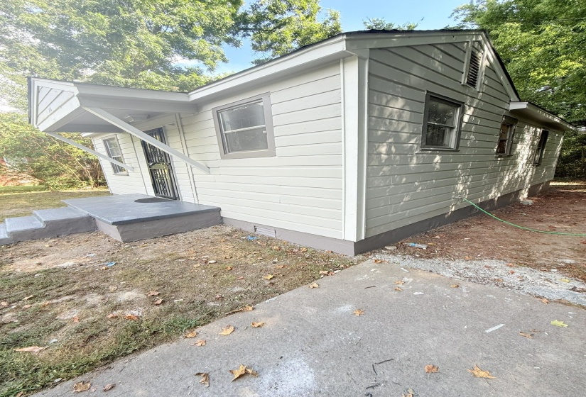 View of property exterior featuring crawl space