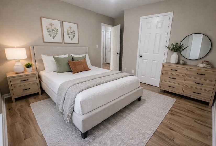 Bedroom featuring light wood-style flooring