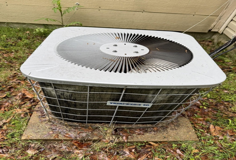 Outdoor HVAC unit on a concrete pad