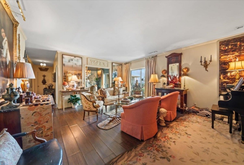 Living room featuring hardwood / wood-style floors