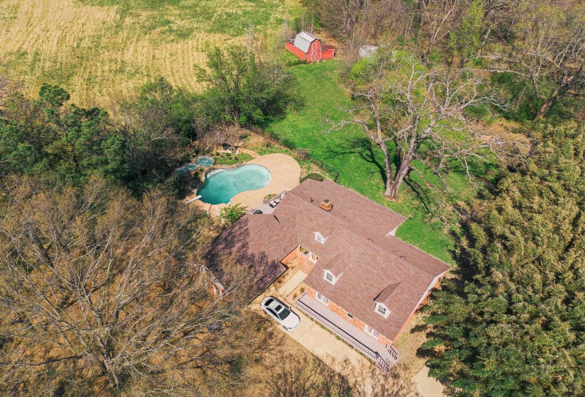 Aerial view of property's location