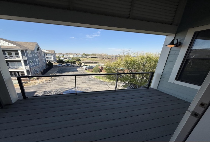 Interior view deck at front of condo