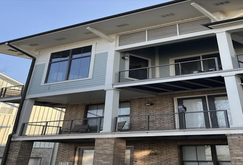 View of top floor balcony