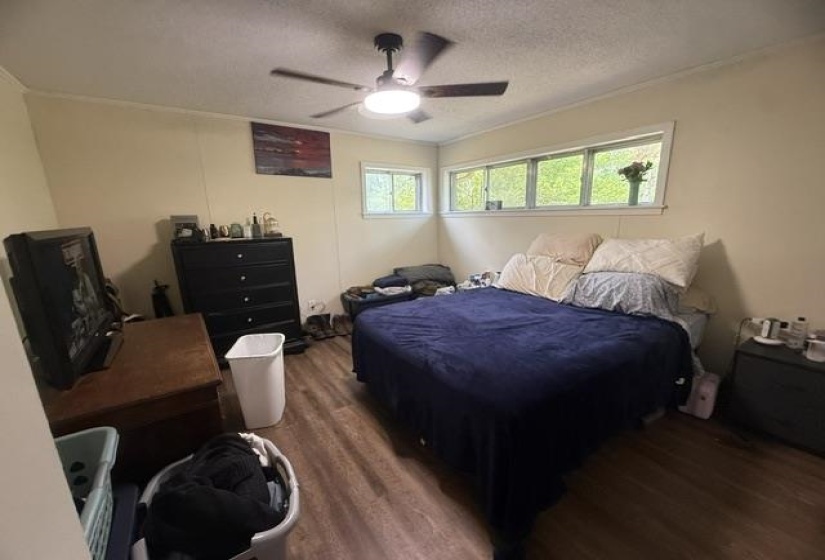 Wood-finish flooring throughout