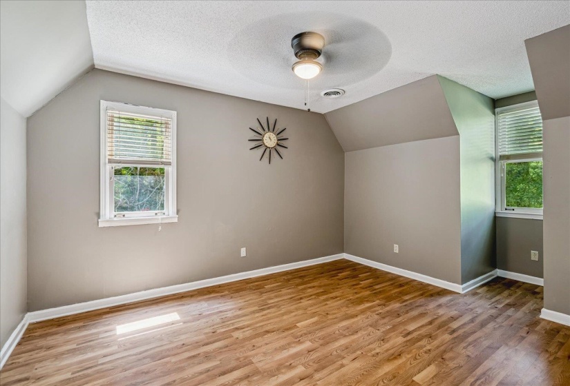 Upstairs Bedroom Wood flooring.