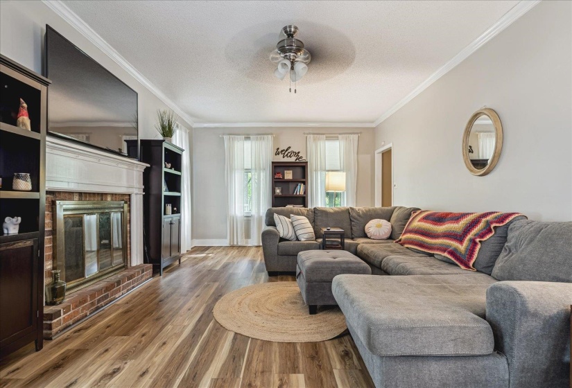 Wood Flooring ;Fireplace with Gas Logs