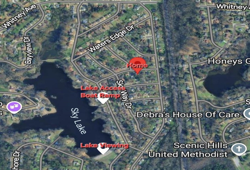 Aerial overview of property's location