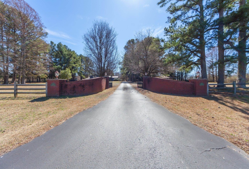 View of gated entrance