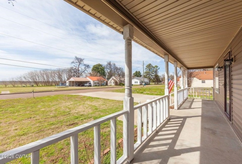 Porch featuring a residential view