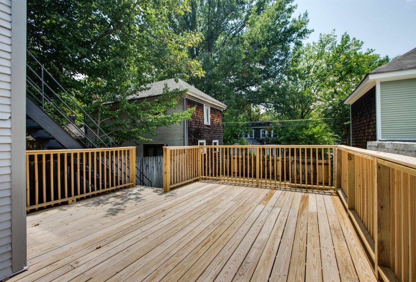 View of wooden terrace