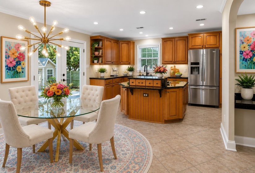 Eat in updated kitchen  Virtually staged