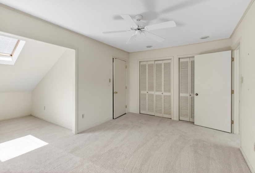 This home overflows with closet and storage space!  Ahead, you'll see the two double closets in the 2nd guest bedroom.  Beautiful new carpet also adorns the upstairs.