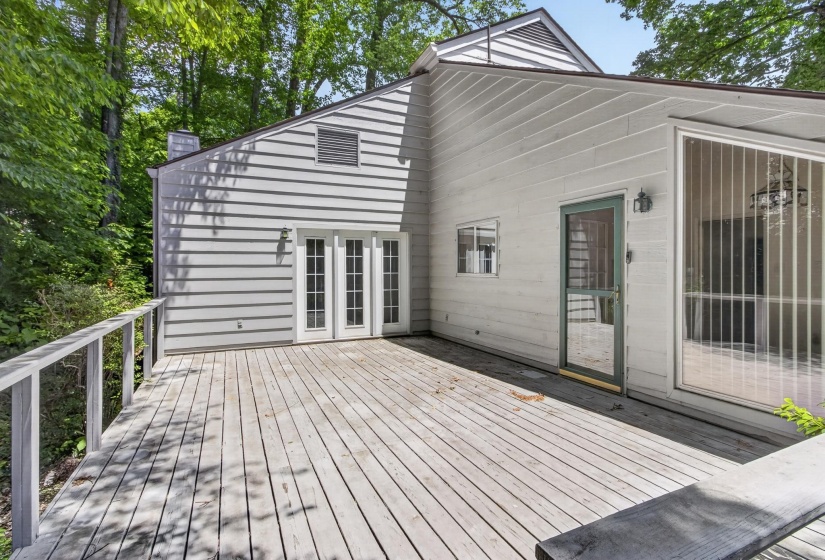 The deck offers exceptional privacy and seamless connection to nature - ideal for morning coffee, outdoor dining, or quiet evenings enjoying the serene surroundings.