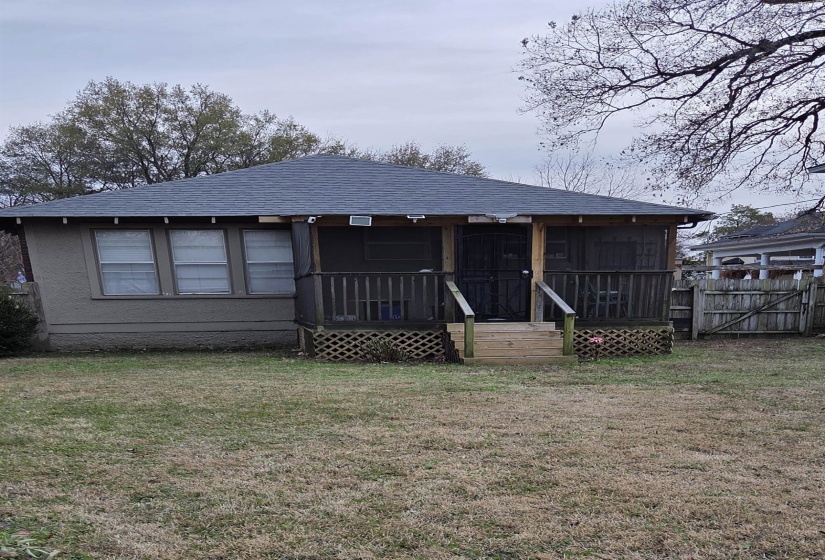 Screened in porch.
