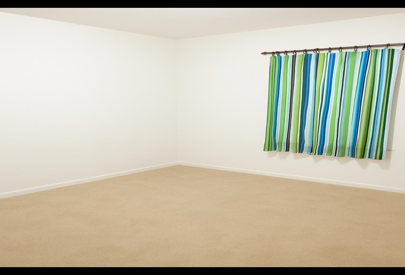 Carpeted empty room featuring baseboards