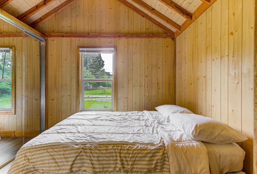 Vaulted wooden ceilings with exposed beams