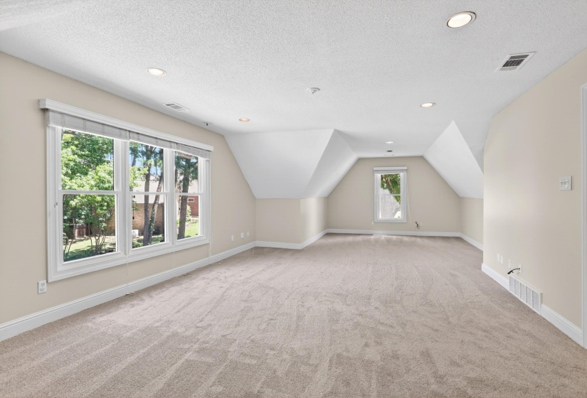 An amazing space for bonus room, play room, recreation room. It is a very versatile space.