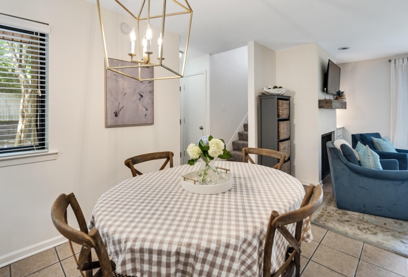 Dining Area is open to the living space & kitchen
