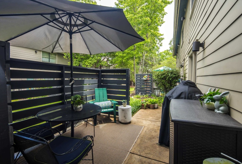Patio perfect for outdoor living