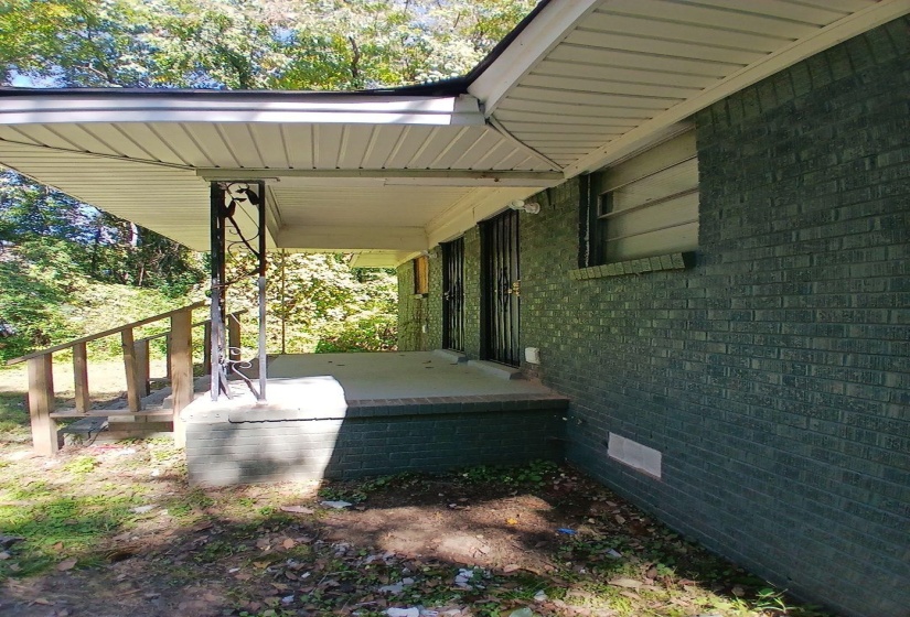 Brick exterior with an extended covered front porch