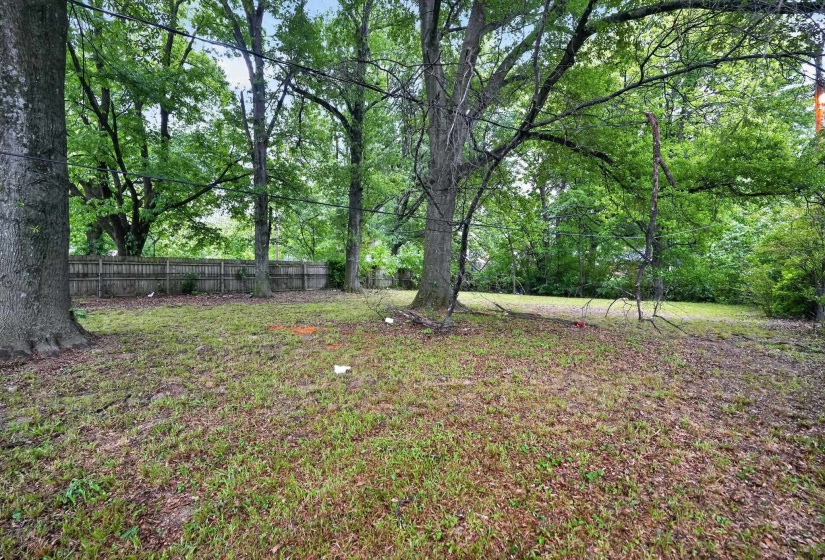 View of fenced yard