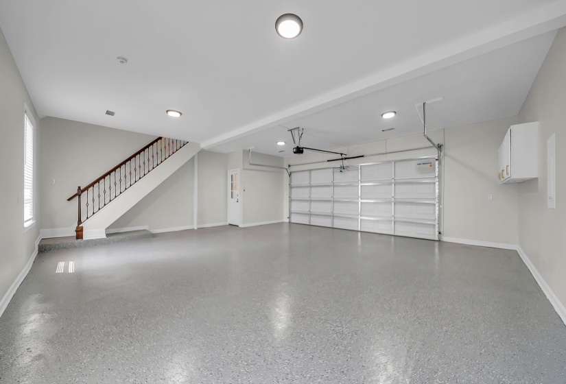 Garage with baseboards
