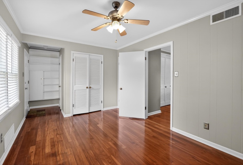 Wood-finish flooring throughout