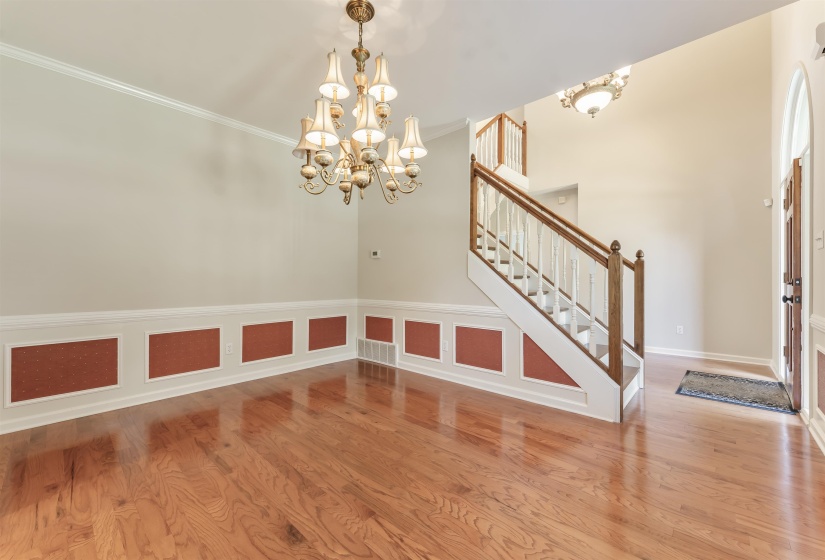 Hardwood flooring throughout the main level