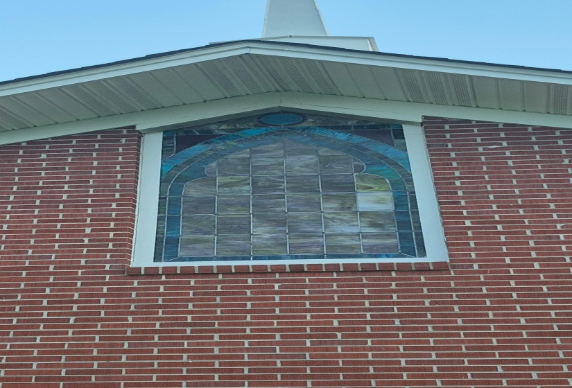Exterior view of brick siding