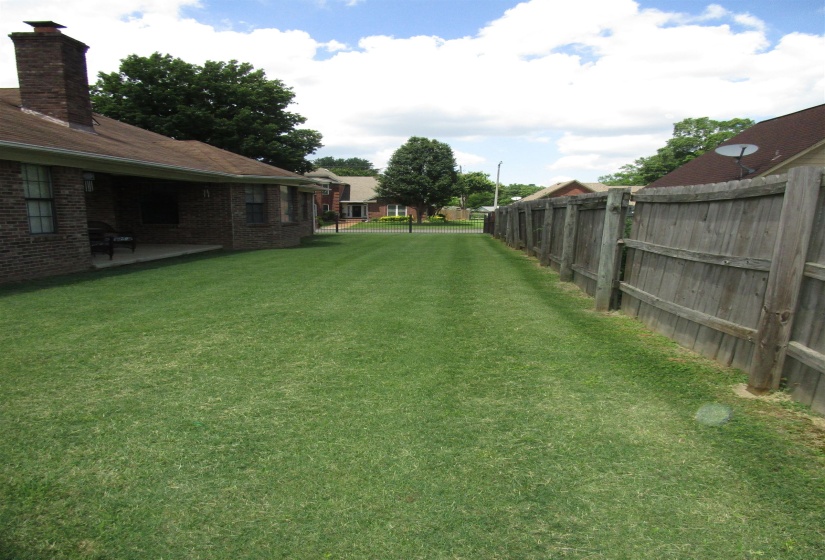 Backyard view Great place for a pet fully fenced