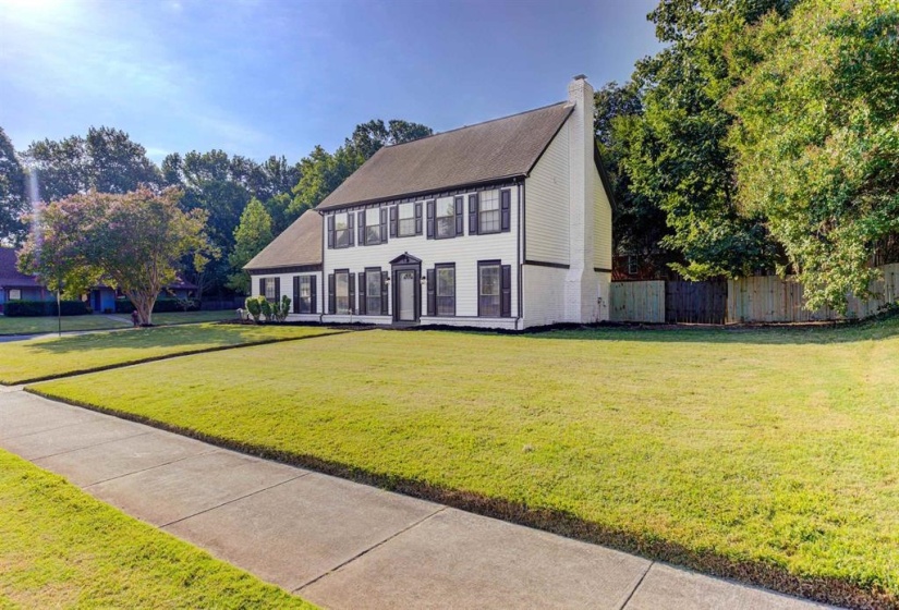 Colonial-style house with a chimney